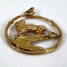 Load image into Gallery viewer, Rosenthal Large Zodiac Leo 18K Yellow Gold Lion Charm Pendant
