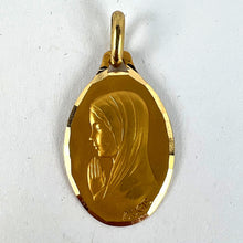 Load image into Gallery viewer, French Augis Virgin Mary 18K Yellow Gold Medal Pendant