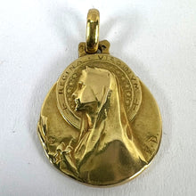 Load image into Gallery viewer, French Emile Dropsy Virgin Mary 18K Yellow Gold Medal Pendant