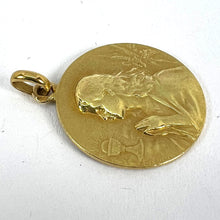Load image into Gallery viewer, French 18K Yellow Gold Rasumny Wine and Wheat Harvest Charm Pendant