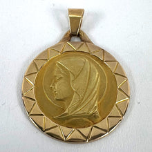 Load image into Gallery viewer, French Virgin Mary 18K Yellow Gold Medal Pendant