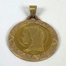 Load image into Gallery viewer, French Virgin Mary 18K Yellow Gold Medal Pendant