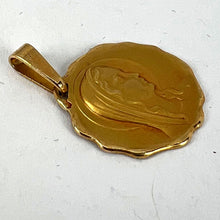 Load image into Gallery viewer, French Virgin Mary 18K Yellow Gold Religious Medal Pendant