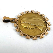 Load image into Gallery viewer, Vintage French Virgin Mary 18K Yellow Gold Medal Pendant