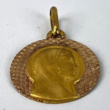 Load image into Gallery viewer, French Augis Religious Virgin Mary 18K Yellow Rose Gold Medal Pendant