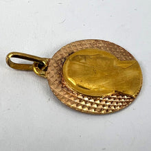 Load image into Gallery viewer, French Augis Religious Virgin Mary 18K Yellow Rose Gold Medal Pendant