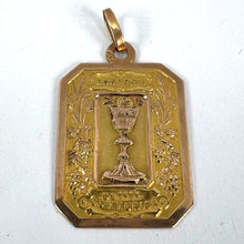 Load image into Gallery viewer, French First Communion 18K Yellow Rose Gold Medal Charm Pendant