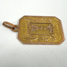 Load image into Gallery viewer, French First Communion 18K Yellow Rose Gold Medal Charm Pendant