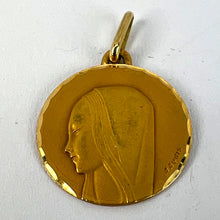 Load image into Gallery viewer, French Augis Virgin Mary 18K Yellow Gold Religious Medal Pendant