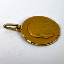 Load image into Gallery viewer, French Augis Virgin Mary 18K Yellow Gold Religious Medal Pendant