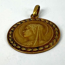 Load image into Gallery viewer, French Monet Virgin Mary 18K Yellow Gold Medal Pendant