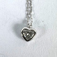 Load image into Gallery viewer, Heart-Shaped Diamond 0.14 Carat Platinum Charm Pendant Necklace