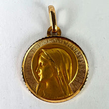 Load image into Gallery viewer, French Dropsy Perroud Virgin Mary 18K Yellow Gold Medal Pendant