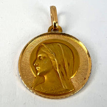 Load image into Gallery viewer, French Dropsy Perroud Virgin Mary 18K Yellow Gold Medal Pendant