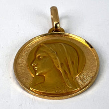 Load image into Gallery viewer, French Dropsy Perroud Virgin Mary 18K Yellow Gold Medal Pendant