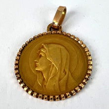 Load image into Gallery viewer, French Pageli Virgin Mary 18K Yellow Gold Medal Pendant