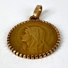 Load image into Gallery viewer, French Pageli Virgin Mary 18K Yellow Gold Medal Pendant