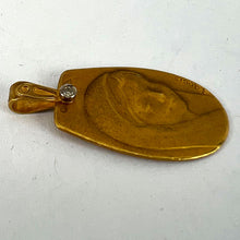 Load image into Gallery viewer, French Augis Virgin Mary 18K Yellow Gold Diamond Religious Medal Pendant