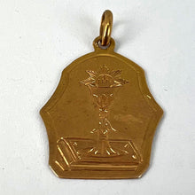 Load image into Gallery viewer, French First Communion 18K Yellow Gold Medal Pendant