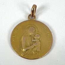 Load image into Gallery viewer, French Dropsy 18K Yellow Gold Madonna and Child Alma Mater Medal Pendant