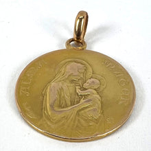 Load image into Gallery viewer, French Dropsy 18K Yellow Gold Madonna and Child Alma Mater Medal Pendant