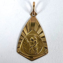 Load image into Gallery viewer, French Saint Christopher 18K Yellow Gold Charm Pendant Medal