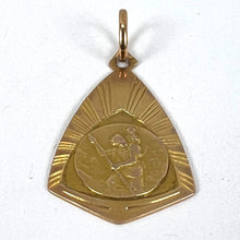 Load image into Gallery viewer, French Saint Christopher 18K Yellow Gold Charm Pendant Medal