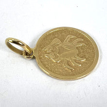 Load image into Gallery viewer, Cancer Starsign Zodiac 18K Yellow Gold Charm Medal Pendant