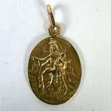 Load image into Gallery viewer, French Lasserre St Scapulaire Madonna Sacred Heart 18K Yellow Gold Medal Pendant