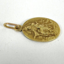 Load image into Gallery viewer, French Lasserre St Scapulaire Madonna Sacred Heart 18K Yellow Gold Medal Pendant