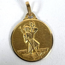 Load image into Gallery viewer, Vintage French Saint Christopher 18K Yellow Gold Charm Pendant Medal