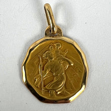 Load image into Gallery viewer, Augis Grun French Saint Christopher 18K Yellow Gold Charm Pendant