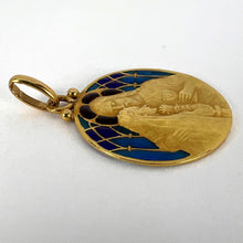 Load image into Gallery viewer, French Becker Holy Communion Plique-A-Jour Enamel 18K Yellow Gold Pendant Medal