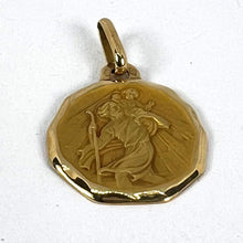 Load image into Gallery viewer, Augis Grun French Saint Christopher 18K Yellow Gold Charm Pendant