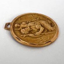 Load image into Gallery viewer, Vintage French St Christopher 18K Yellow Gold Charm Pendant Medal