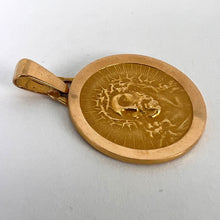 Load image into Gallery viewer, French 18K Yellow Gold Jesus Christ Crown of Thorns Medal Charm Pendant