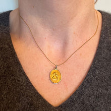 Load image into Gallery viewer, French Raphael’s Cherub 18K Yellow White Gold Charm Pendant