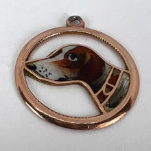 Load image into Gallery viewer, French Beagle Dog 12 Karat Rose Gold Enamel Charm Pendant