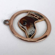 Load image into Gallery viewer, French Beagle Dog 12 Karat Rose Gold Enamel Charm Pendant