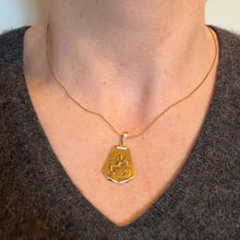 Load image into Gallery viewer, Vintage French Saint Christopher 18K Yellow Gold Medal Pendant