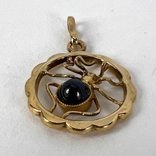 Load image into Gallery viewer, Blue Sapphire Spider 18K Yellow Gold Charm Pendant