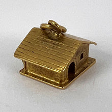 Load image into Gallery viewer, 18K Yellow Gold Ski Chalet Cabin Lodge Charm Pendant
