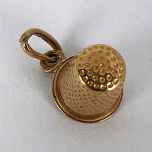 Load image into Gallery viewer, Italian 18K Yellow Gold Thimble Charm Pendant