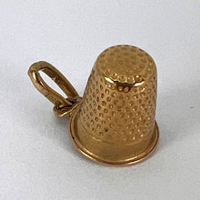 Load image into Gallery viewer, Italian 18K Yellow Gold Thimble Charm Pendant