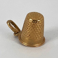 Load image into Gallery viewer, Italian 18K Yellow Gold Thimble Charm Pendant