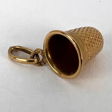 Load image into Gallery viewer, Italian 18K Yellow Gold Thimble Charm Pendant