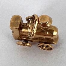 Load image into Gallery viewer, French Mechanical Steam Train Engine 18K Yellow Gold Charm Pendant