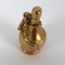 Load image into Gallery viewer, Italian Chianti Wine Bottle 18K Yellow Gold Charm Pendant