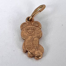 Load image into Gallery viewer, 14 Karat Yellow Gold Teddy Bear Charm Pendant