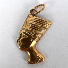 Load image into Gallery viewer, 18K Yellow Gold Nefertiti Charm Pendant